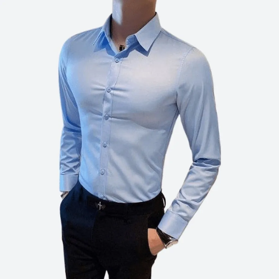 Sleek Long Sleeve Button-Up Dress Shirts