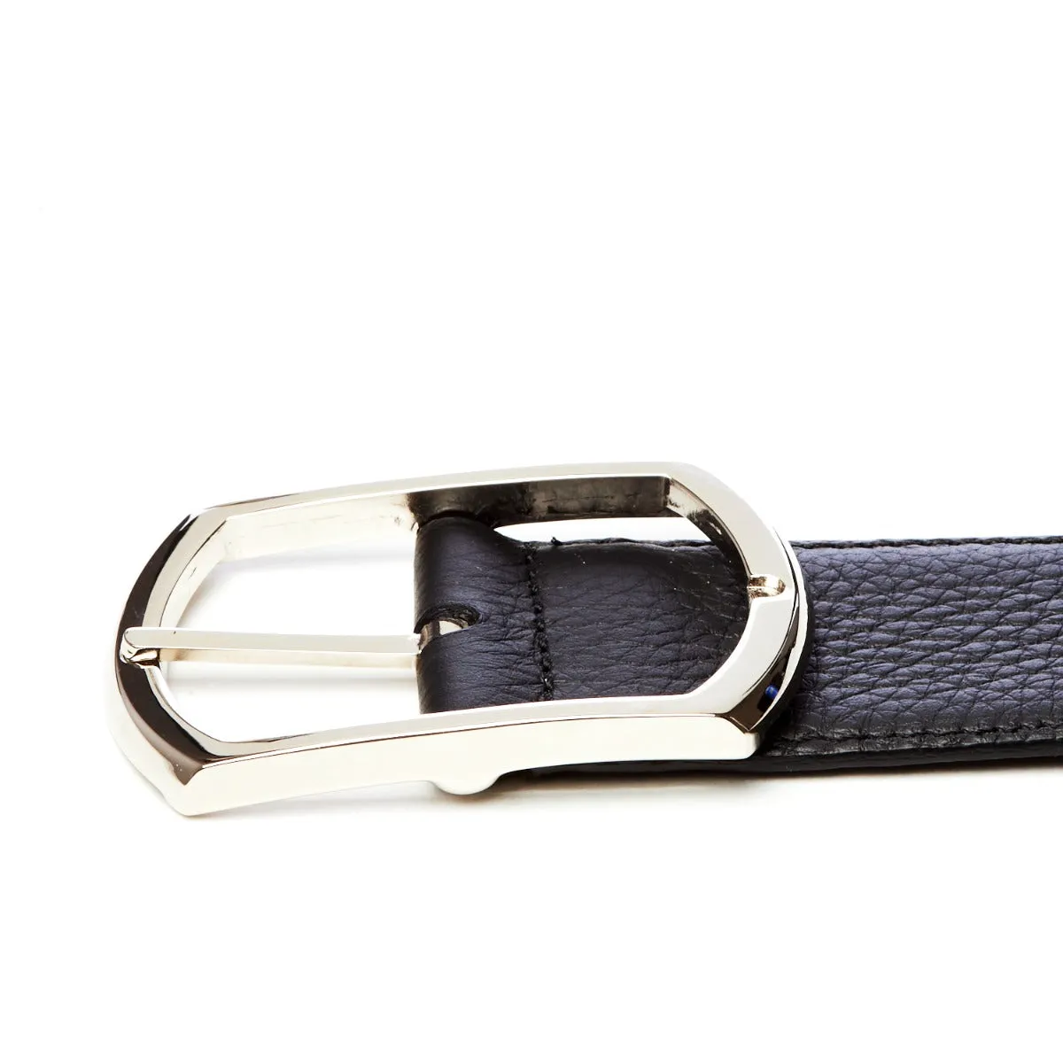 Sovereign Grade Black/Dark Brown Grained Calfskin Reversible Belt