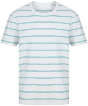 Striped T | White/Duck Egg