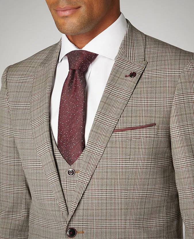 X-Slim Fit Checked Stretch 2-Piece Suit