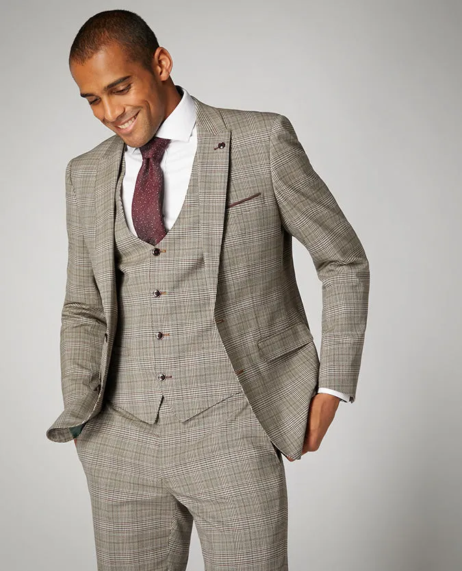 X-Slim Fit Checked Stretch 2-Piece Suit