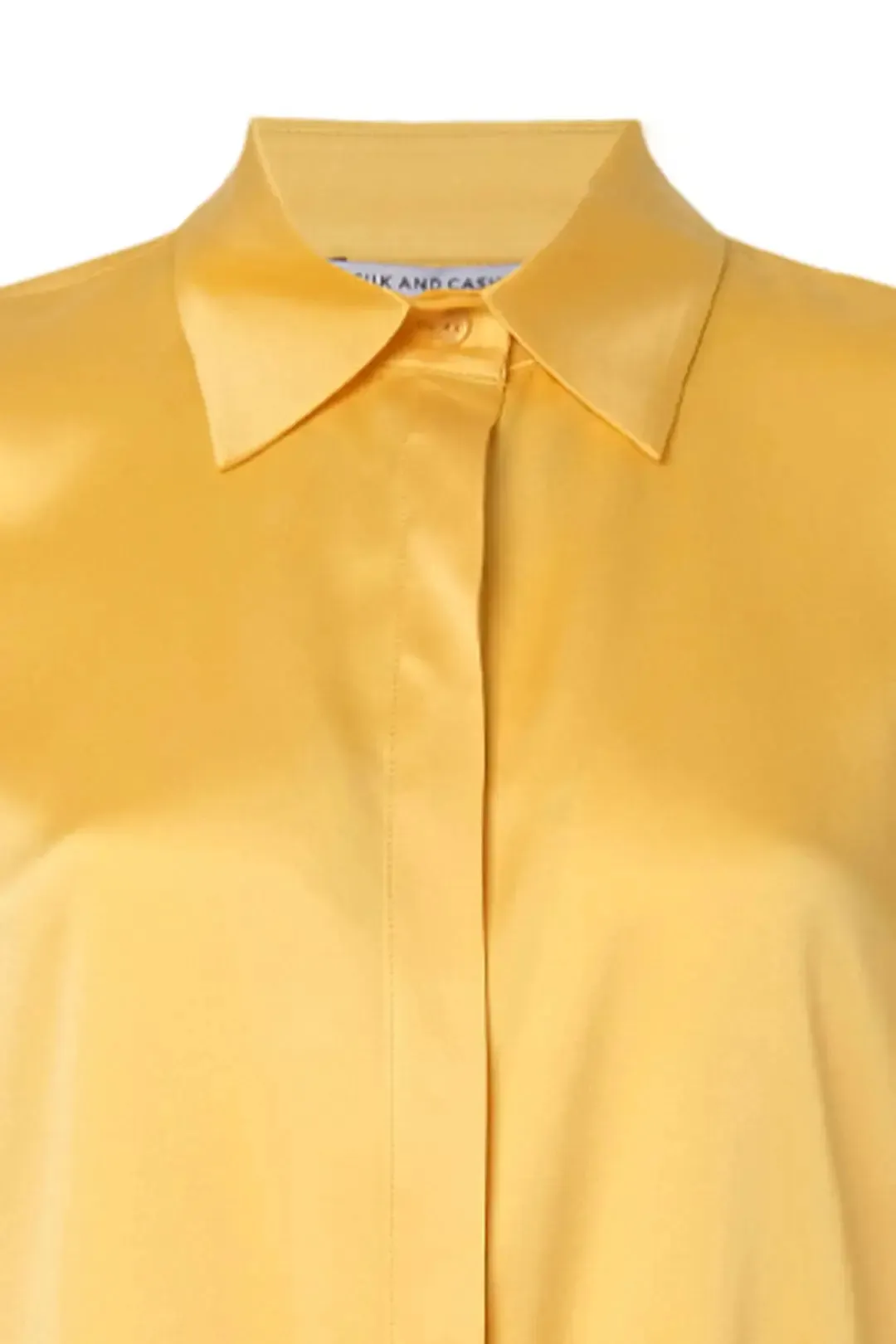 Yellow Pure Silk Audrey Women's Shirt