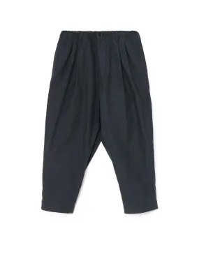 [Y's-Black Name]BACKSIDE SULFURIZATION SATIN 2 TUCK PANTS WITH WAIST BELT